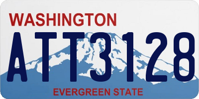 WA license plate ATT3128