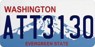 WA license plate ATT3130