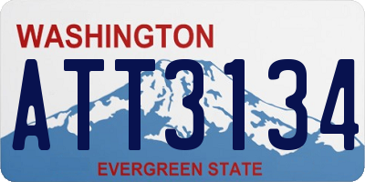 WA license plate ATT3134