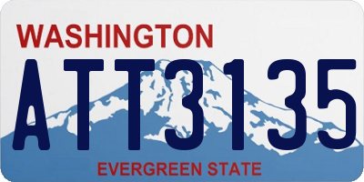 WA license plate ATT3135