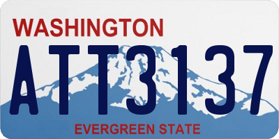 WA license plate ATT3137