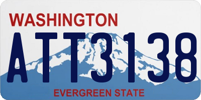 WA license plate ATT3138