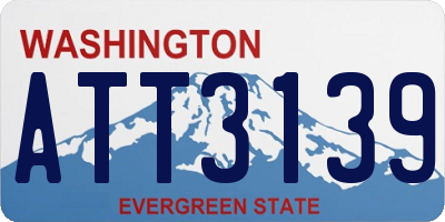 WA license plate ATT3139