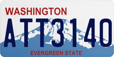WA license plate ATT3140