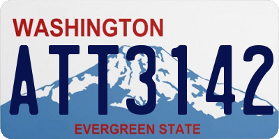 WA license plate ATT3142