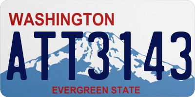 WA license plate ATT3143