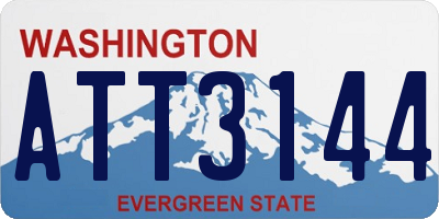WA license plate ATT3144