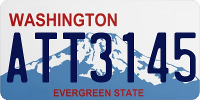 WA license plate ATT3145