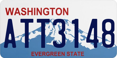 WA license plate ATT3148