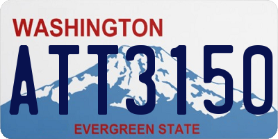 WA license plate ATT3150