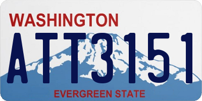 WA license plate ATT3151