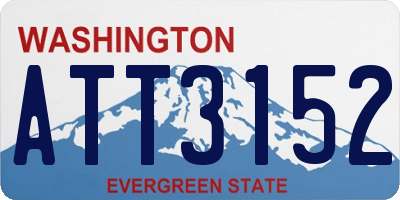 WA license plate ATT3152