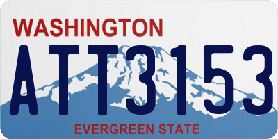 WA license plate ATT3153