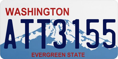 WA license plate ATT3155