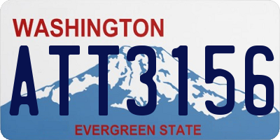 WA license plate ATT3156