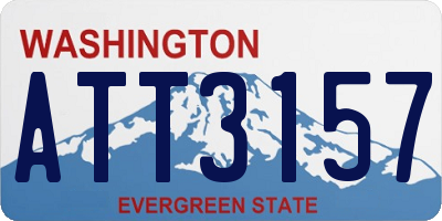 WA license plate ATT3157