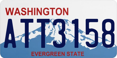 WA license plate ATT3158