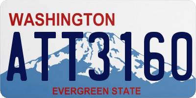 WA license plate ATT3160