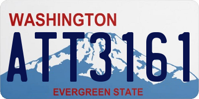 WA license plate ATT3161