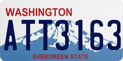 WA license plate ATT3163