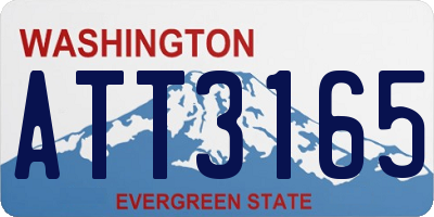 WA license plate ATT3165