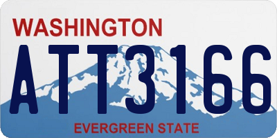 WA license plate ATT3166