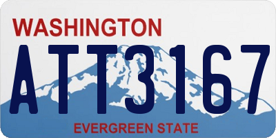 WA license plate ATT3167