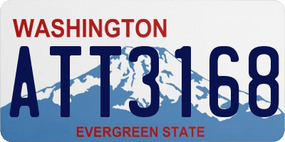 WA license plate ATT3168