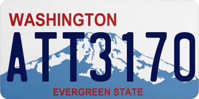 WA license plate ATT3170