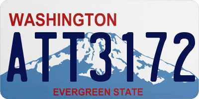 WA license plate ATT3172