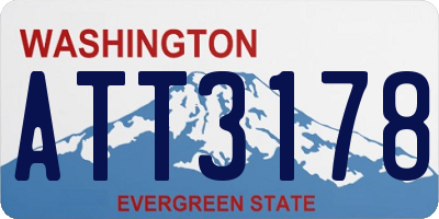 WA license plate ATT3178