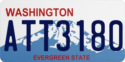 WA license plate ATT3180