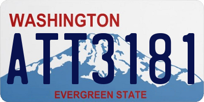 WA license plate ATT3181