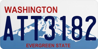 WA license plate ATT3182