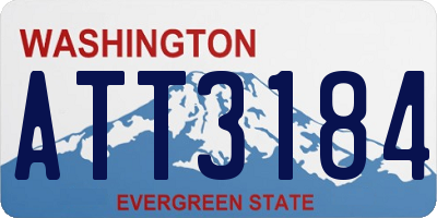 WA license plate ATT3184
