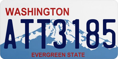 WA license plate ATT3185