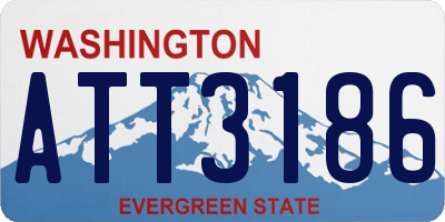 WA license plate ATT3186