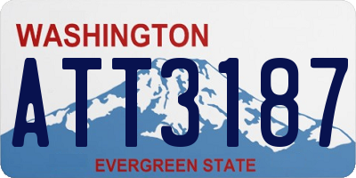 WA license plate ATT3187