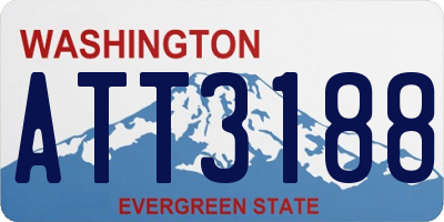 WA license plate ATT3188