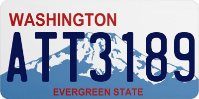 WA license plate ATT3189