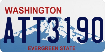 WA license plate ATT3190