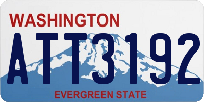 WA license plate ATT3192