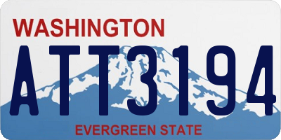 WA license plate ATT3194