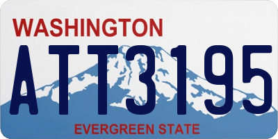 WA license plate ATT3195