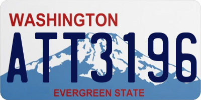 WA license plate ATT3196