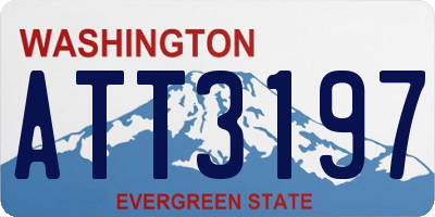WA license plate ATT3197