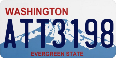 WA license plate ATT3198