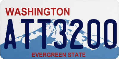 WA license plate ATT3200