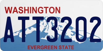 WA license plate ATT3202