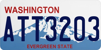 WA license plate ATT3203